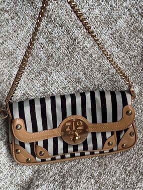 Henri Bendel GHW 712 5th Avenue Shoulder Bag Centennial Stripe Collection